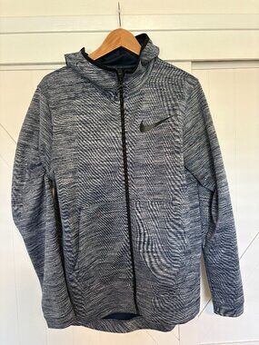 Nike Dri-FIT Performance Jacket Hoodie Men's Medium Blue Full Zip